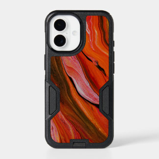 Lava Flow Abstract Red Orange Fluid Art iPhone 17 Case