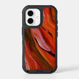 Lava Flow Abstract Red Orange Fluid Art iPhone 17 Case