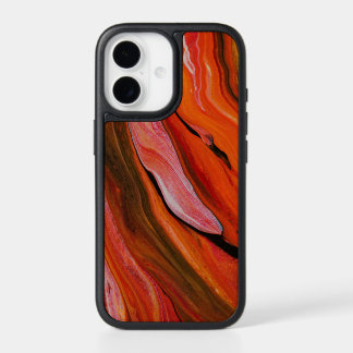 Lava Flow Abstract Red Orange Fluid Art iPhone 17 Case