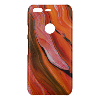 Lava Flow Abstract Red Orange Fluid Art Uncommon Google Pixel Case