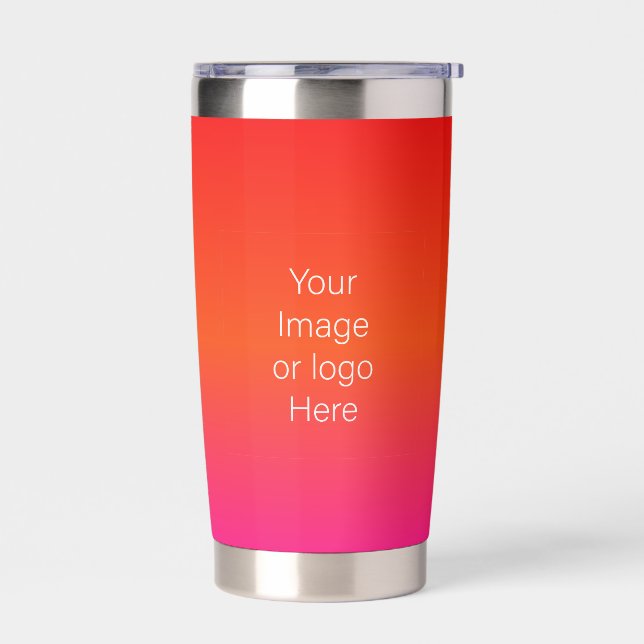 Lava Flow Fire Red Traveler Gradient Personalize Insulated Tumbler (Left)