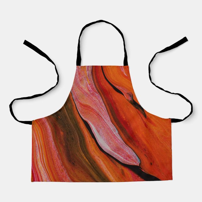 Lava flow in different shades of red apron (Front)