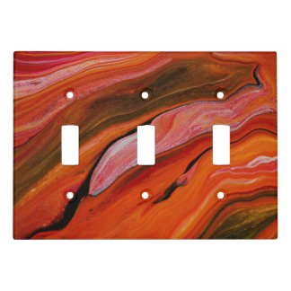 Lava flow in different shades of red light switch cover