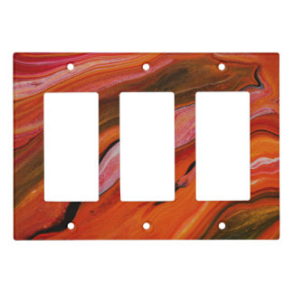Lava flow in different shades of red light switch cover