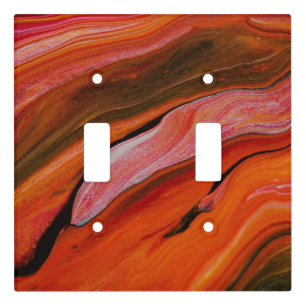 Lava flow in different shades of red light switch cover