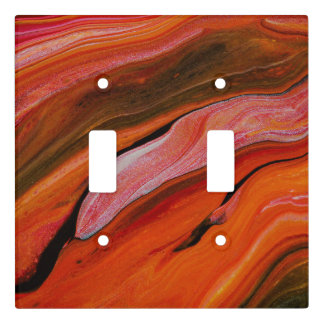 Lava flow in different shades of red light switch cover