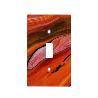 Lava flow in different shades of red light switch cover