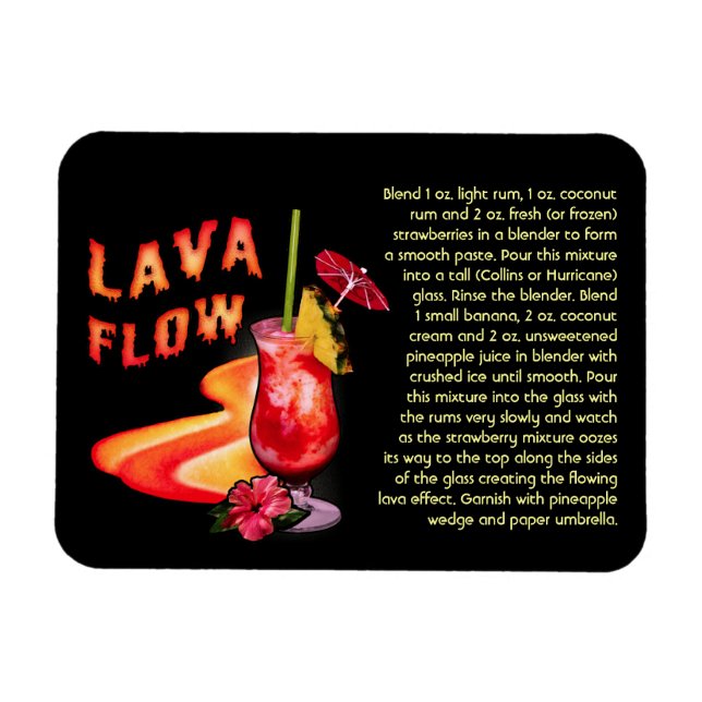 Lava Flow Recipe Magnet (Horizontal)