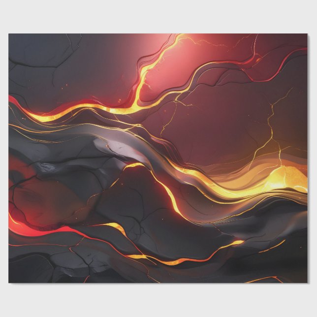 Lava Flow Volcanic Wrapping Paper (Flat)
