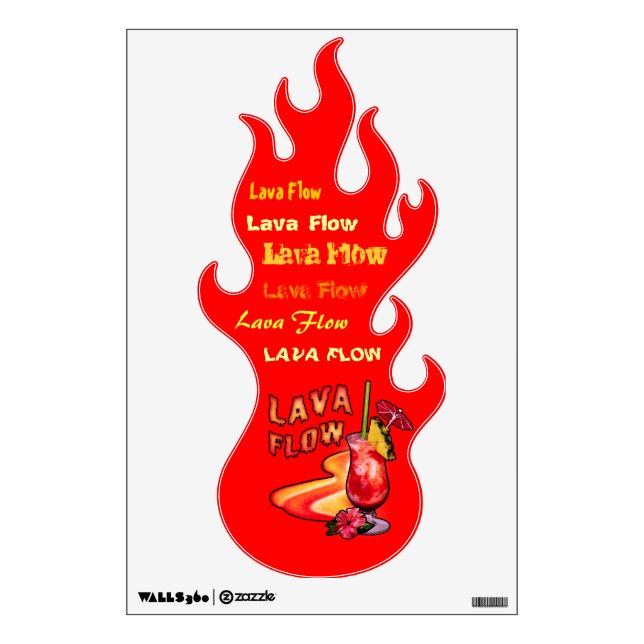 Lava Flow Wall Sticker (Front)