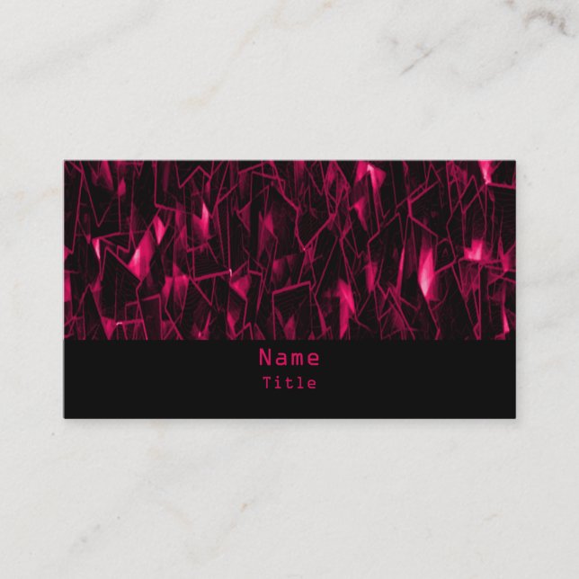 Lava Fractal Business Card, Pink Card (Front)