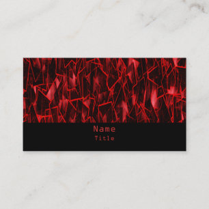 Lava Fractal Business Card, Red Business Card