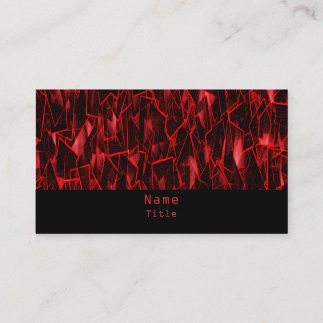 Lava Fractal Business Card, Red Card (Front)