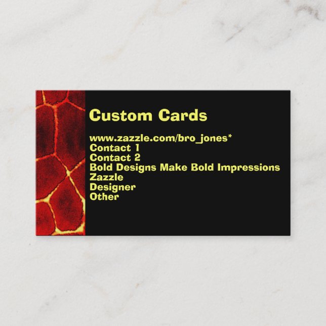 Lava Glow Business Card (Front)
