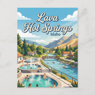 Lava Hot Springs Idaho Postcard