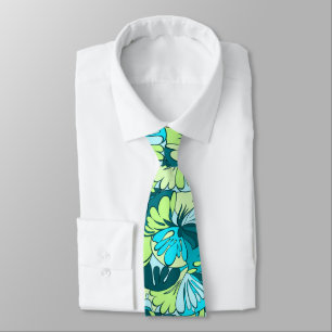 Lava Lamp Floral Retro Two-sided Neck Tie