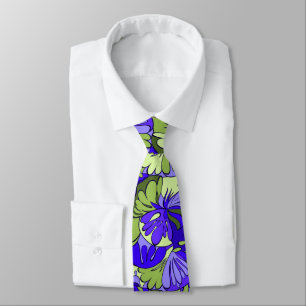 Lava Lamp Floral Retro Two-sided Neck Tie