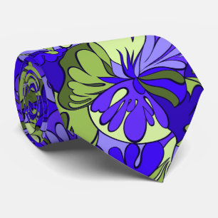 Lava Lamp Floral Retro Two-sided Neck Tie