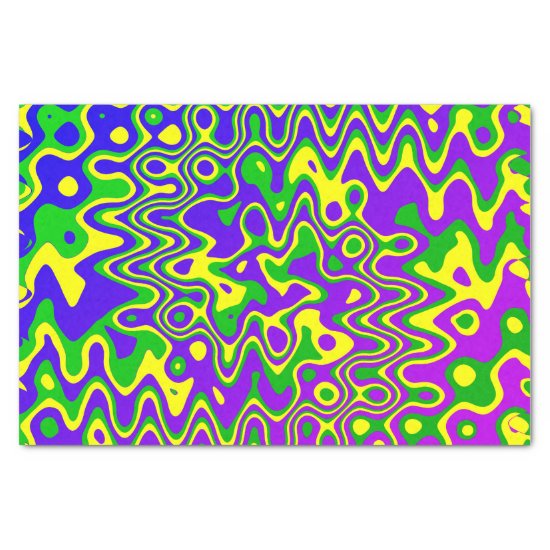 [Lava Lamp] Op-Art Swirls & Dots Purple Blue Green Tissue Paper