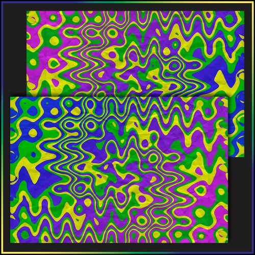 Lava Lamp Op_Art Swirls  Dots Purple Blue Green Tissue Paper