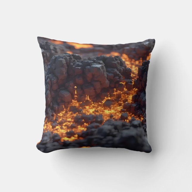 Lava Lands Throw Pillow (Front)