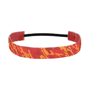 Lava Red Camo Athletic Headband