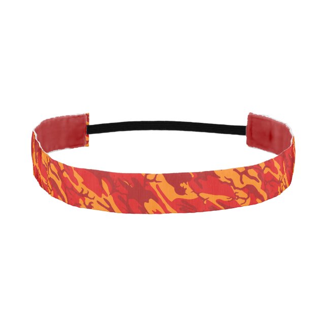 Lava Red Camo Athletic Headband (Front)