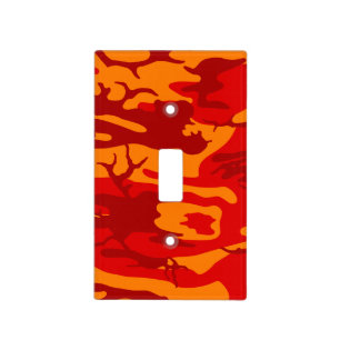 Lava Red Camo Light Switch Cover
