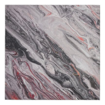 "Lava"Red White Marbled