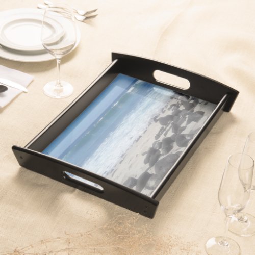 Lava Rock Beach Ocean Waves     Serving Tray