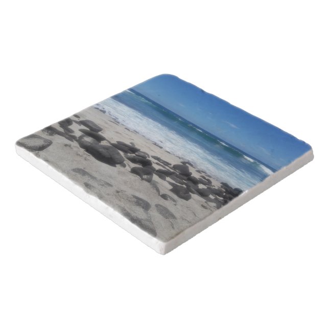 Lava Rock Beach Ocean Waves     Trivet (Corner)