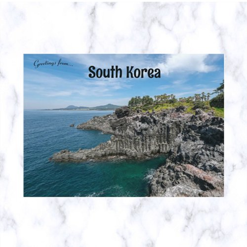 Lava Rock Formation at Jeju_do South Korea Postcard