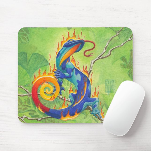 Lava Salamander Mouse Pad (With Mouse)