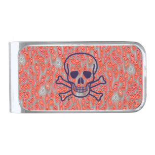 Lava Skull silver money clip
