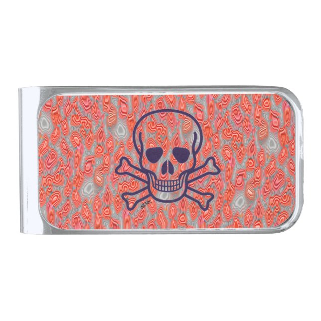 Lava Skull silver money clip (Front)