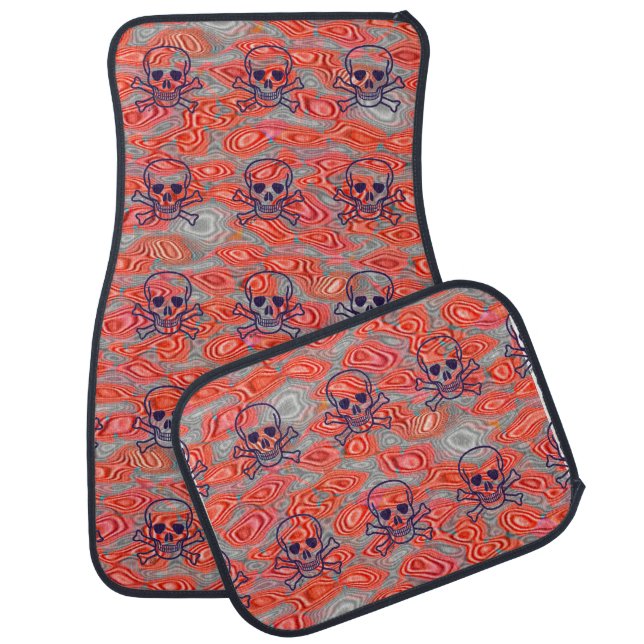 Lava Skulls car mats front and rear (Set)