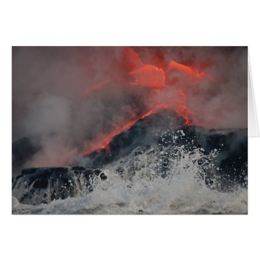 Lava spills into the sea cards (Front Horizontal)