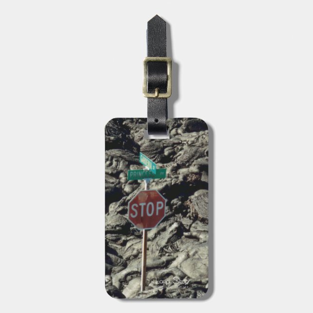 Lava Stop Photo Custom Luggage Tag (Front Vertical)