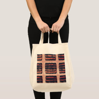 Lava Stripe Eco Grocery Tote Bag