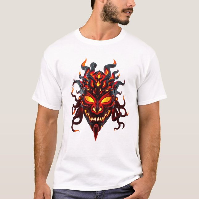 Lava Tribal Face Art T-Shirt (Front)