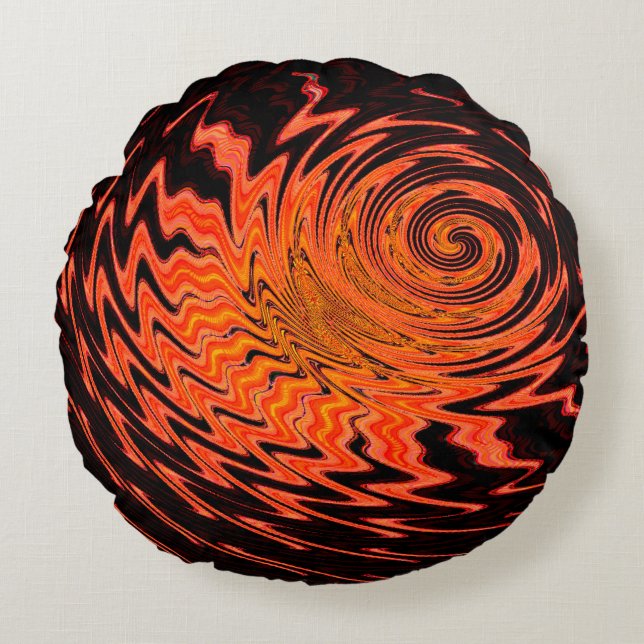 Lava whirlpool...... round pillow (Front)