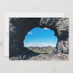 Lava window at Dimmuborgir, Myvatn area - Iceland Invitation