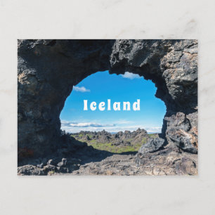 Lava window at Dimmuborgir, Myvatn area - Iceland Postcard