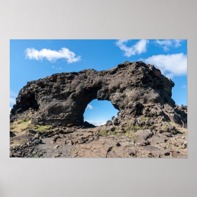 Lava window at Dimmuborgir, Myvatn area - Iceland Poster (Front)
