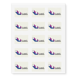 LAVAL Flag Temporary Tattoos