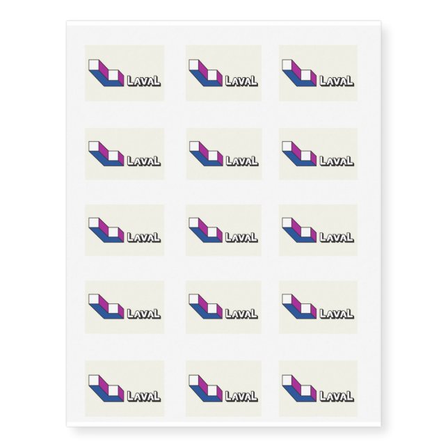 LAVAL Flag Temporary Tattoos (Front)