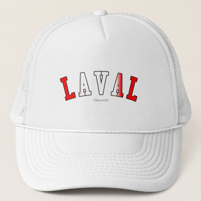Laval in Canada National Flag Colors Trucker Hat