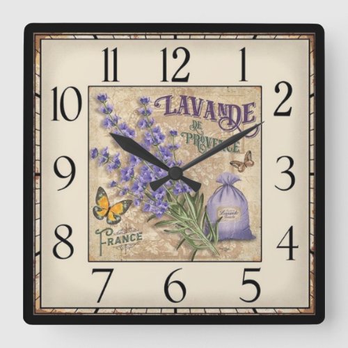 Lavande De Provence Clock