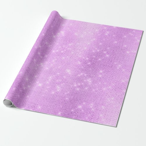 Lavande Purple Amethyst Plum Sparkly Sequins Wrapping Paper