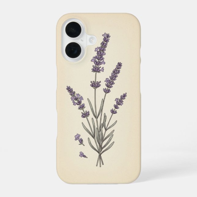 Lavande Vintage Stylisée iPhone Case (Back)
